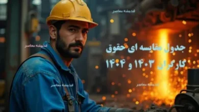 جدول مقایسه ای حقوق کارگران ۱۴۰۳ و ۱۴۰۴ 3 d8acd8afd988d984 d985d982d8a7db8cd8b3d987 d8a7db8c d8add982d988d982 daa9d8a7d8b1daafd8b1d8a7d986 dbb1dbb4dbb0dbb3 d988 dbb1dbb4dbb0dbb4 67f64c3ff0a99
